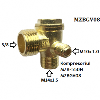 Non-return valve for compressor. Spare part 1