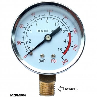 Pressure gauge. Spare part 4