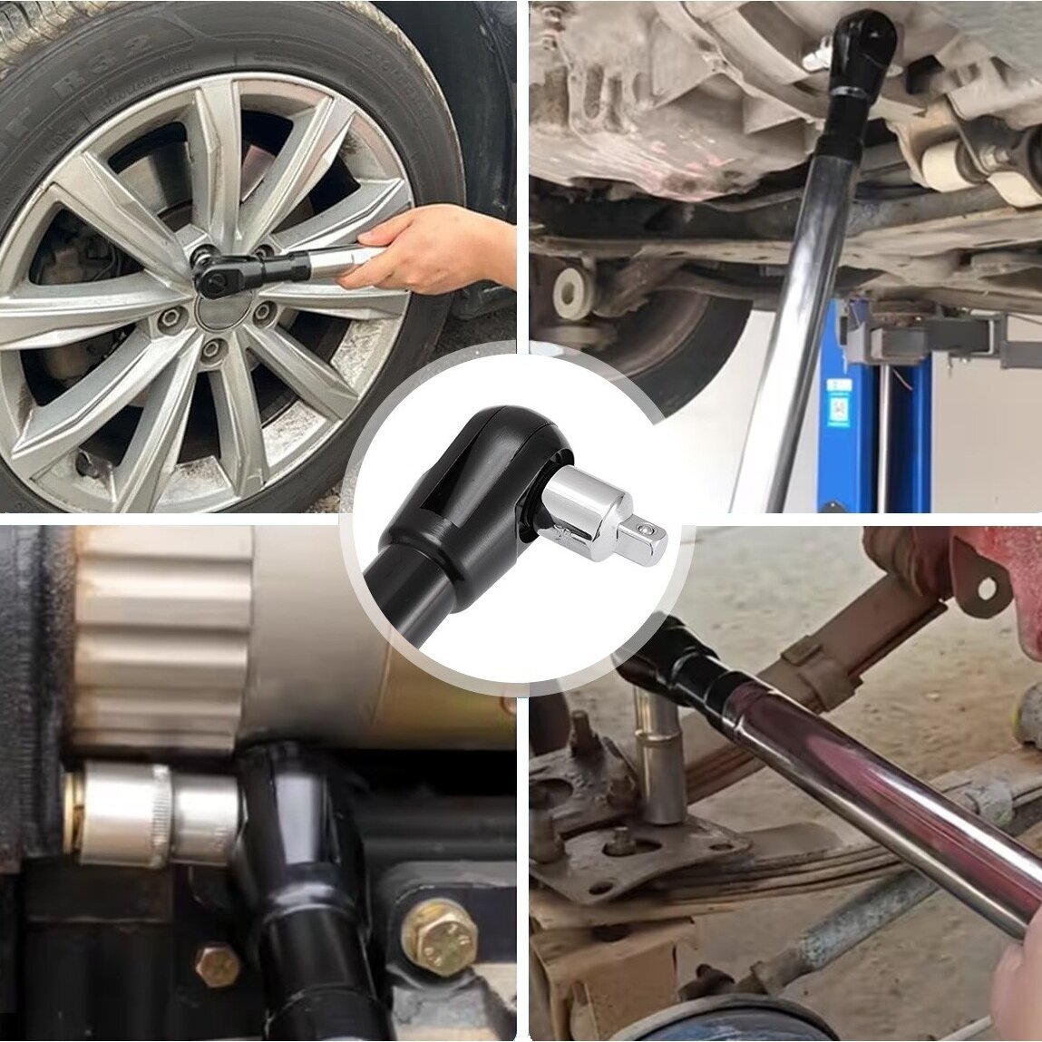 Klucz z grzechotką z przedłużką i adapterami 1/2" Dr. Offset 3