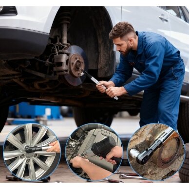 Klucz z grzechotką z przedłużką i adapterami 1/2" Dr. Offset 1 Klucz z grzechotką z przedłużką i adapterami 1/2" Dr. Offset 1