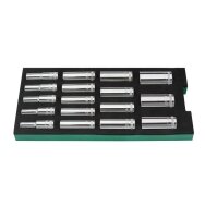 Tacka. Zestaw głębokich nasadek 1/2" Dr. 17 szt. 6-kątny