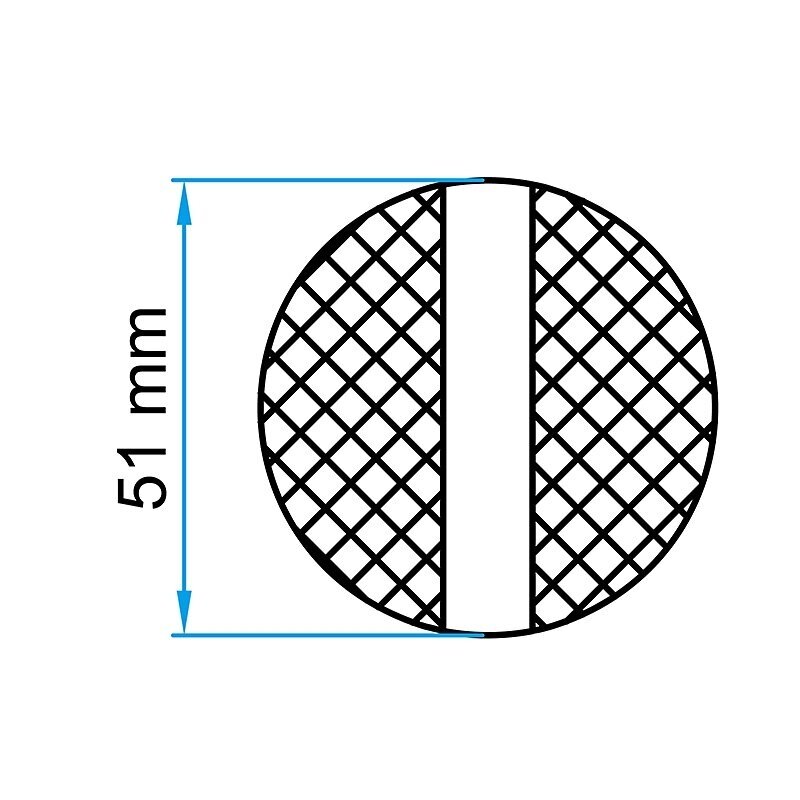 Padas guminis domkratui Ø51mm su išpjova pasitiprintas 3