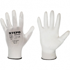 Work gloves coated PU-EKO White