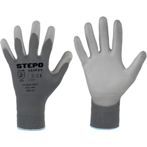 Work gloves coated PU-EKO Black 1 Work gloves coated PU-EKO Black 1