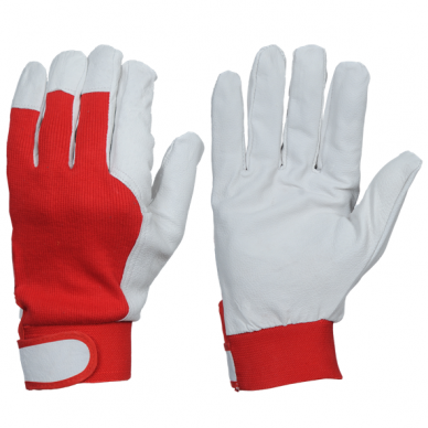 Work gloves leather-polyester FLEX-TOUCH Work gloves leather-polyester FLEX-TOUCH