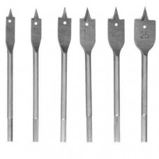 Flat blade feather drill set for wood 6pcs, 10-25mm
