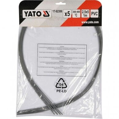 Welding plastic rods set (5pcs) (PVC polyvinyl chloride) 2.5x5mm 5х1m 3
