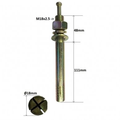 Anchor bolt M18x2.5 L=160mm 1