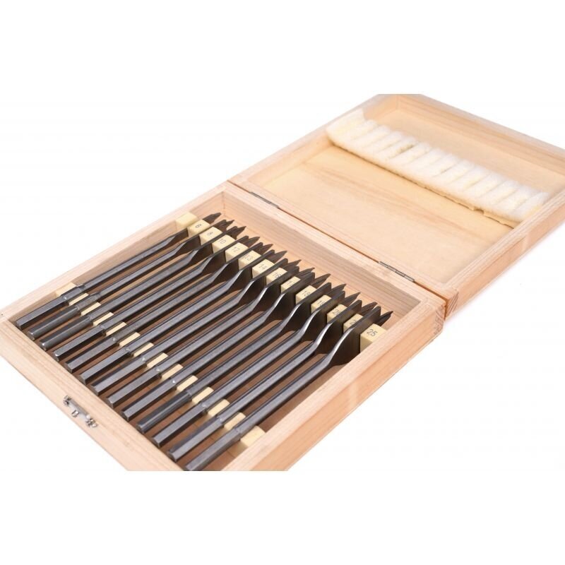 Flat blade feather drill set for wood 13pcs, 6-25mm 2 Flat blade feather drill set for wood 13pcs, 6-25mm 2