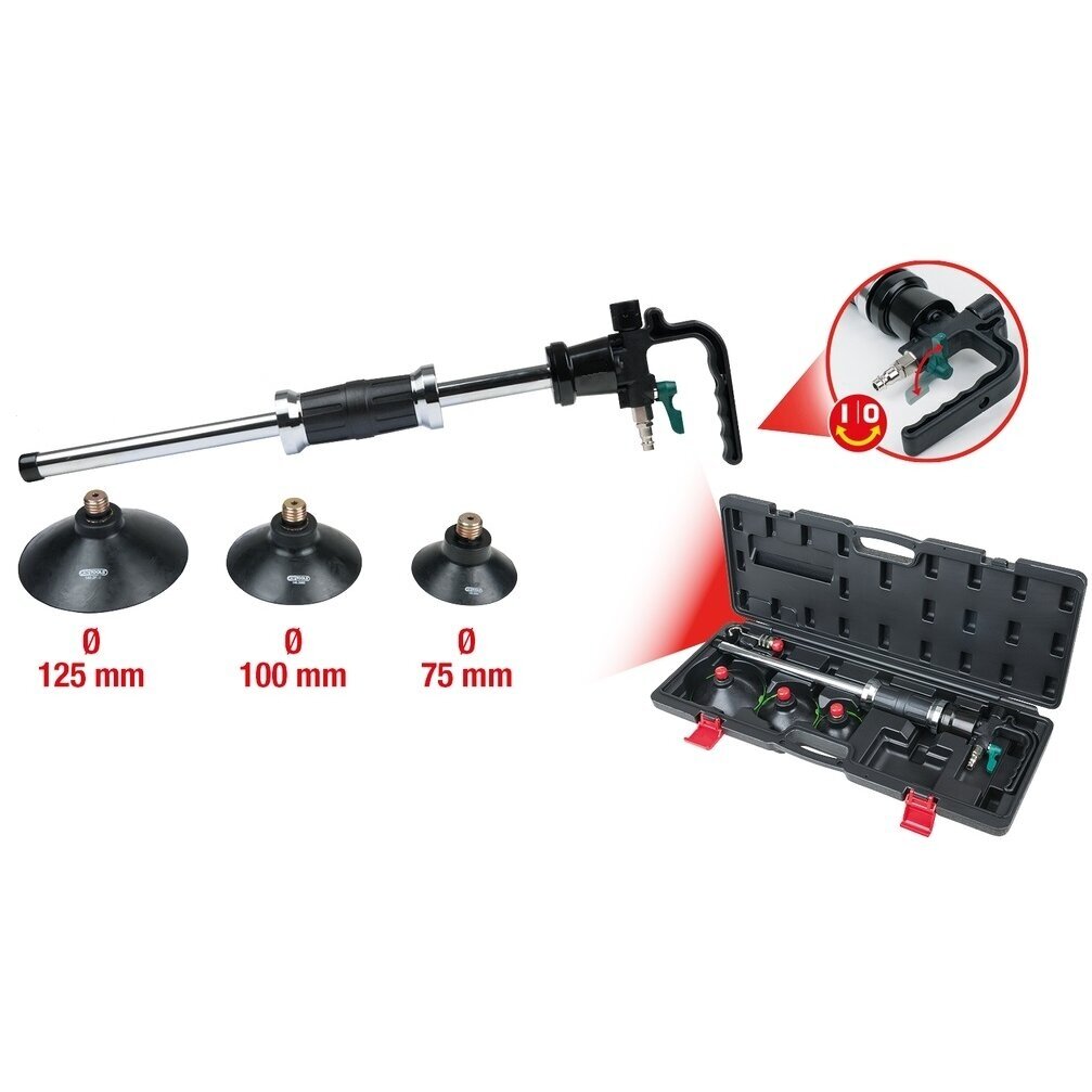 Pneumatic dent puller with suction cups 1 Pneumatic dent puller with suction cups 1