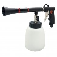 Air twister cleaning gun with plastic cup