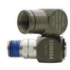 Universal connector 1/4" (ext & int thread) swivel 360°