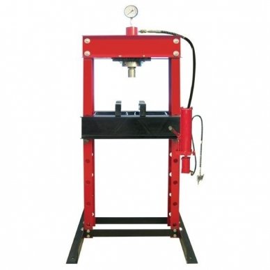 Pneumatic / hydraulic shop press with gauge 30t