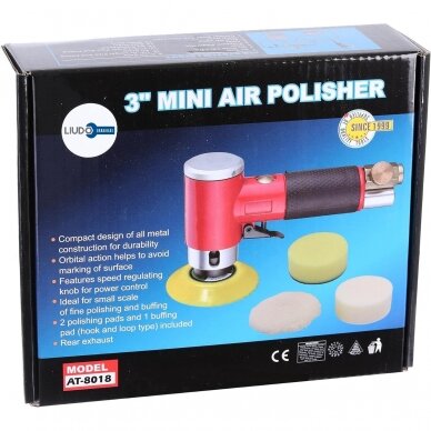 Mini szlifierka orbitalna pneumatyczna 75mm zestaw 7 Mini szlifierka orbitalna pneumatyczna 75mm zestaw 7