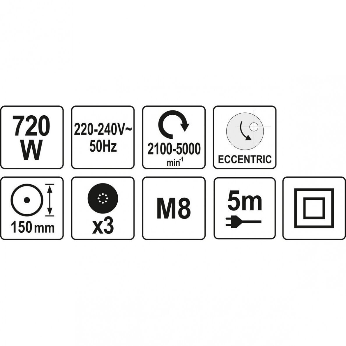 Automobiļu pulētājs 150mm 720W 3