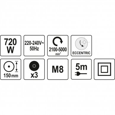Automobiļu pulētājs 150mm 720W 3