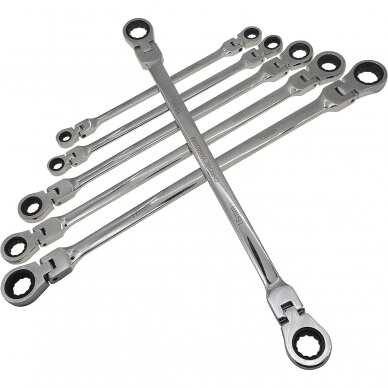 Flex head gear wrenches set extra long 5pcs (8-19mm) 1 Flex head gear wrenches set extra long 5pcs (8-19mm) 1