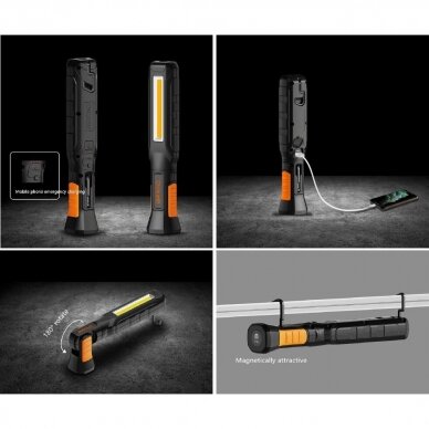 COB (7W) + SMD (2W) rechargeable work light 1