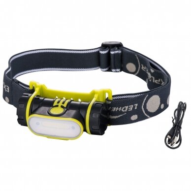 COB rechargeable head lamp with sensor
