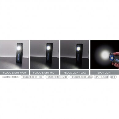Prožektorius darbui COB LED (su belaidžio įkrovimo stotele) 6