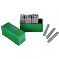 Zestaw stempli literowych 3mm, 26 sztuk. Zestaw stempli literowych 3mm, 26 sztuk.