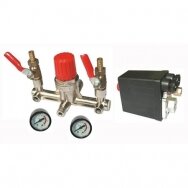 Regulator for compressor BM type with pressure switch and gauges. Spare part Regulator for compressor BM type with pressure switch and gauges. Spare part