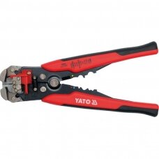 Universal wire stripper and ratchet crimping pliers