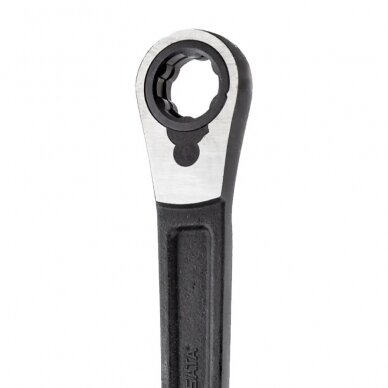 Adjustable wrench pass-thru socket set 11pcs (10-19mm) black 1