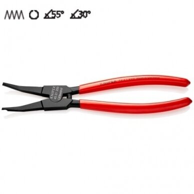 Special circlip pliers, retaining rings, 30 degree angled KNIPEX 2