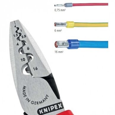 Crimping pliers for wire ferrules 180mm 4