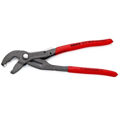 Szczypce do zacisków sprężynowych 250 mm KNIPEX, z mechanizmem blokującym i zatrzymującym 1 Szczypce do zacisków sprężynowych 250 mm KNIPEX, z mechanizmem blokującym i zatrzymującym 1