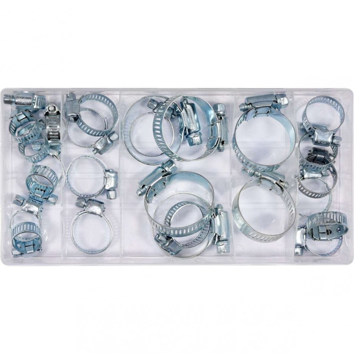 Vītņu kabeļu skavu komplekts (26 gab.)(16-40mm) Vītņu kabeļu skavu komplekts (26 gab.)(16-40mm)