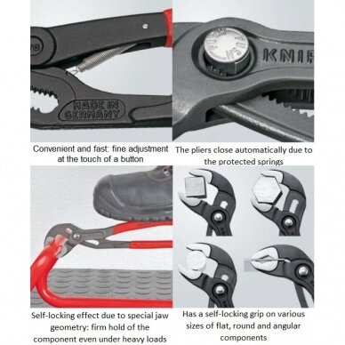 Water pump pliers KNIPEX Cobra with locking and spring 250mm 4