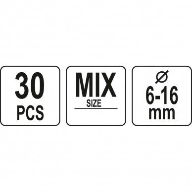 Sąvaržų rinkinys (30vnt)(6-16mm) 3