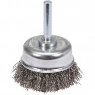 Szczotka tarczowa z drutu falistego na trzpieniu 50mm INOX