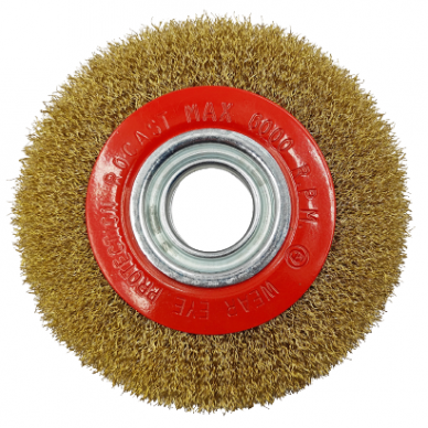Szczotka tarczowa z drutu karbowanego, płaska, 300x32mm