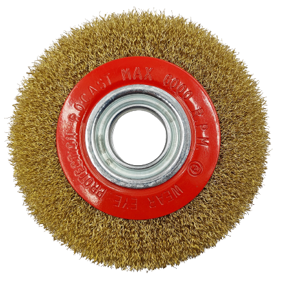 Szczotka tarczowa z drutu karbowanego, płaska, 300x32mm