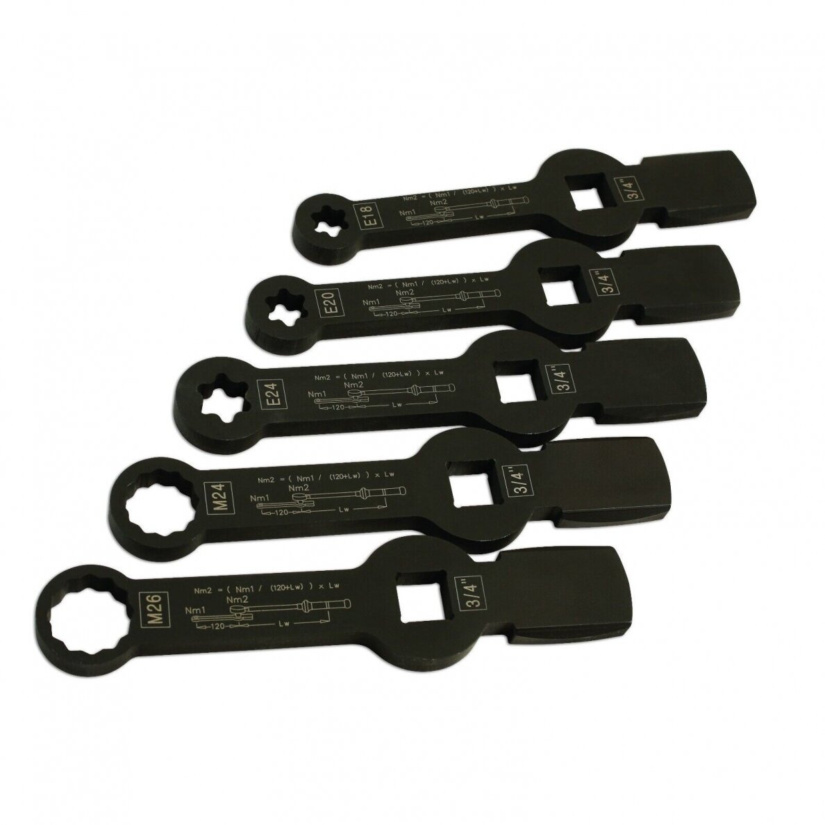 Zestaw kluczy do bicia E-torx i SPLINE (5 szt.) do śruby zacisku hamulcowego Zestaw kluczy do bicia E-torx i SPLINE (5 szt.) do śruby zacisku hamulcowego