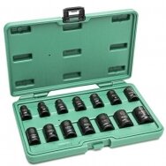 Zestaw nasadek udarowych 1/2" cienkościennych 14 szt. (10-24mm) Zestaw nasadek udarowych 1/2" cienkościennych 14 szt. (10-24mm)