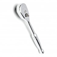Grzechotka 1/4" z szybkozłączką (główka owalna, uchwyt metalowy), 60 zębów 120P