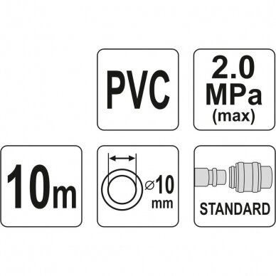 Žarna su jungtimis PVC (Ø10x14mm), 10m 1