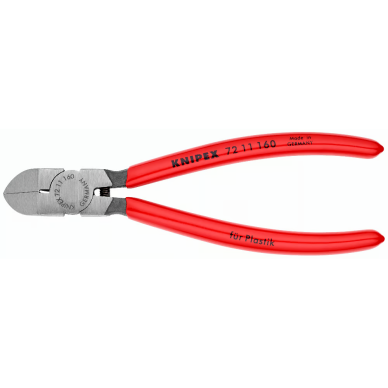Žnyplės plastikui 45° 160mm KNIPEX
